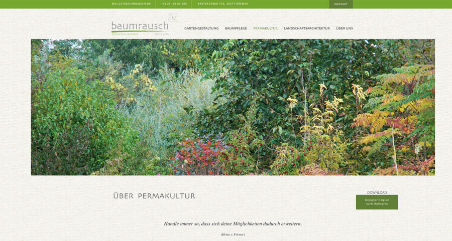 Websaeite Baumrausch von Volker Kranz