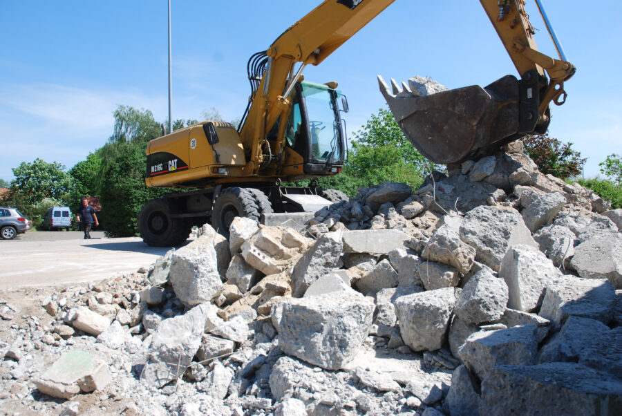 Abbruch Betondecke, Foto: Volker Kranz